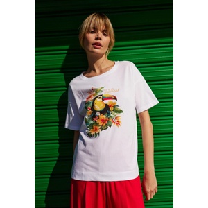 Moodo Дамска тениска Moodo - бяла Moodo | Byal | ЖЕНИ | XS - zoot - 14,20 лв