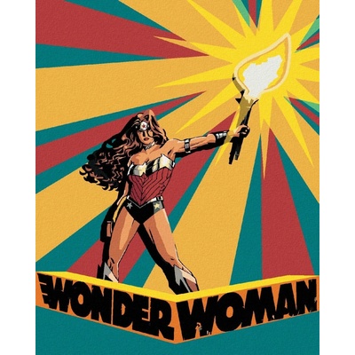 Zuty Wonder woman a louč plakát 40 x 50 cm vypnuté plátno na rám 8596530191537