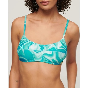 Superdry Print Bralette bikini top - Blue (Bali Blue Marble)