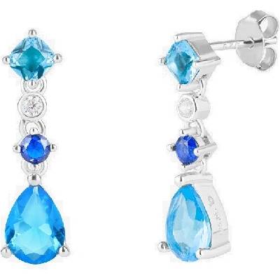 Preciosa Očarujúce strieborné náušnice s modrou kubickou zirkóniou Azure Candy 5403 67