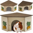 JK ANIMALS Domek rohový pro křečky 11 x 11 x 7 cm