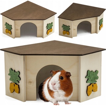 JK ANIMALS Domek rohový pro křečky 11 x 11 x 7 cm