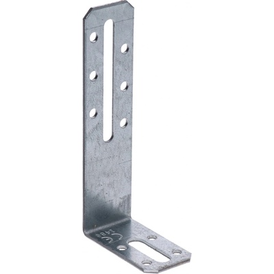 úhelník nastaviteľný 120x55x30mm, 2,0mm, pozink, diery 5mm-10ks, díry 6,5/58,5mm-1ks, 8,5/21,5mm-1ks