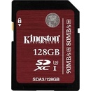 Pamäťové karty Kingston SDXC 128GB UHS-I U3 SDA3/128GB