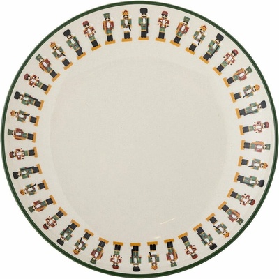 Bloomingville Krémový dezertný tanier s vianočným motívom z kameniny 16 cm Jolly