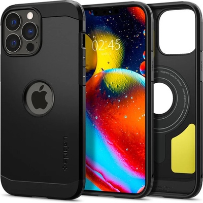 Spigen MagFit Tough Armor Case - хибриден кейс с най-висока степен на защита с MagSafe за iPhone 13 Pro (черен)