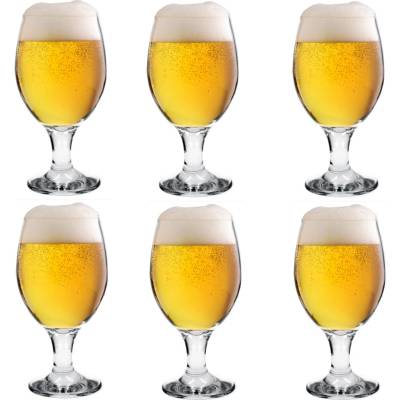 LAV Sklenený pohár na pivo 6ks 16x6,5 cm 400 ml