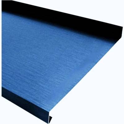 Parapet venkovní r.š.167mm - pozink Lakovaný RAL 5010 enziánová modrá s folií dl.2m