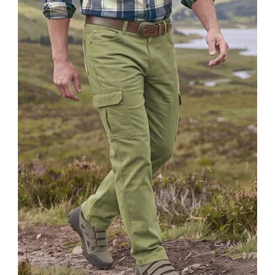 Atlas For Men kapsáčové nohavice z kepru so 7 vreckami zelená