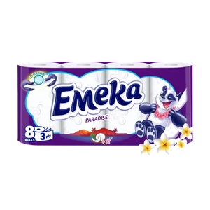 Emeka тоалетна хартия Paradise 8бр (е45-09)