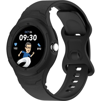 Techsuit Удароустойчив TPU кейс с вградена силиконова каишка за Google Pixel Watch 41мм - Techsuit Silicone Watchband W066 (черен) (KF2337891)
