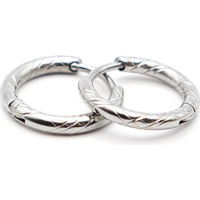 BRUNOshop.cz Náušnice KROUŽKY CROSS II 1,4 cm S4337