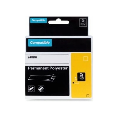 Kompatibilní páska s DYMO 1734523 24mm 5.5m cerný tisk/bílý p RHINO polyes. (PLTD92, 1734523)