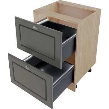 ИРИМ Долен кухненски шкаф с две чекмеджета МФ-Цимент мат-06-72 60 см