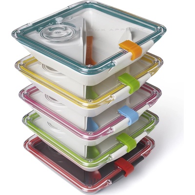 Black+Blum Lunch box Appetit 880ml biely / oranžový