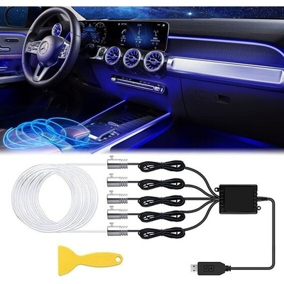 Osvětlení interiéru auta, 6m / 5 v 1 RGB 12V | Zboží Auto