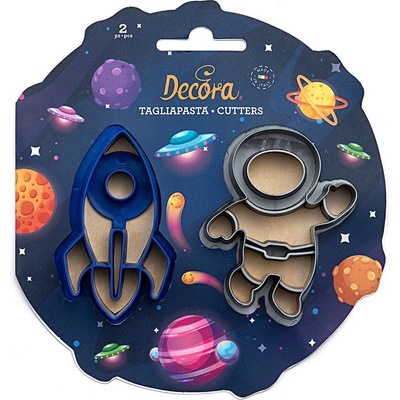 Vykrajovátko na perníčky kosmonaut a vesmírná raketa 8x6,5cm - Decora - Decora
