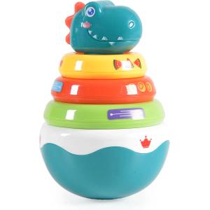Huanger Бебешка играчка Huanger - Roly Poly, с рингове (109259)