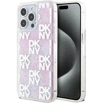 DKNY Кейс DKNY Liquid Glitter Multilogo за iPhone 15 Pro Max, розов (3666339271206)