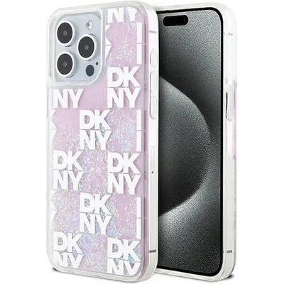 DKNY Кейс DKNY Liquid Glitter Multilogo за iPhone 15 Pro Max, розов (3666339271206)
