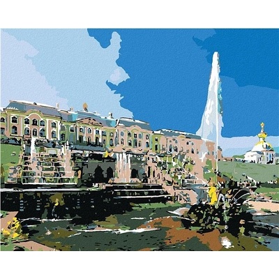 Zuty Malování podle čísel Fontána před kongresem 100 x 80 cm vypnuté plátno na rám