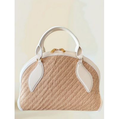 Coccinelle kabelka COLETTE rafia white/caramel