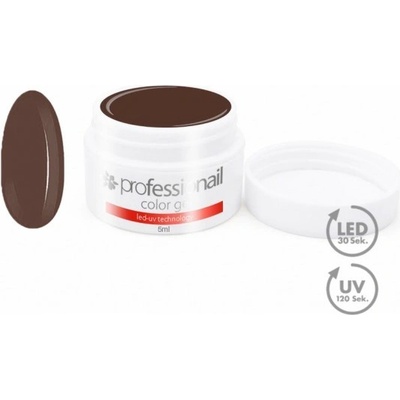 Professionail Barevný LED UV gel BROWNIE Hnědá 5 ml