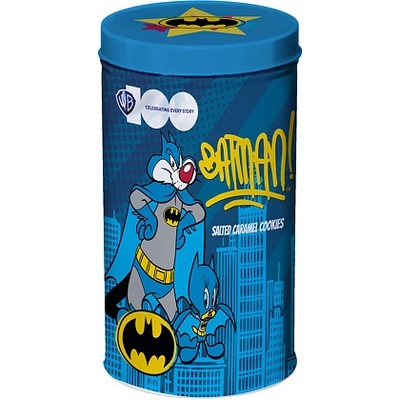 Looney Tunes Tweety Pie & Sylvester Batman sušenky s příchutí slaného karamelu 150 g