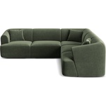 Cosmopolitan Design Зелен кадифен ъглов диван Campi - Cosmopolitan Design (COS_COR_120_F1_CAMPI4)