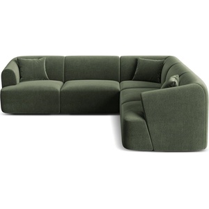 Cosmopolitan Design Зелен кадифен ъглов диван Campi - Cosmopolitan Design (COS_COR_120_F1_CAMPI4)