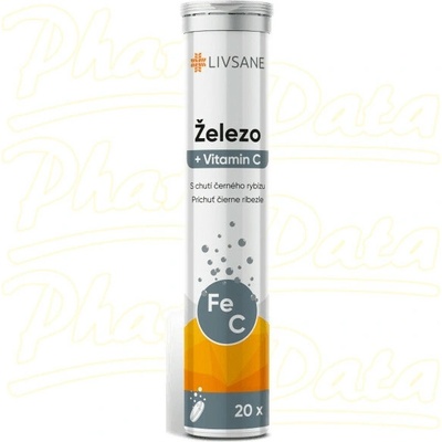 Livsane Železo + Vitamin C šumivé tablety 20 ks