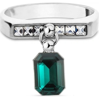 Spark prsten zelený se Swarovski Elements Royal 13962 2090 Emerald