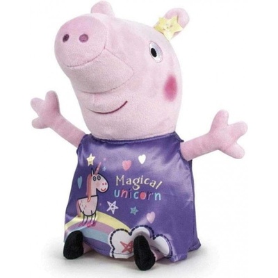 Peppa Pig Pepina s jednorožcem fialová 20/30 cm 30 cm