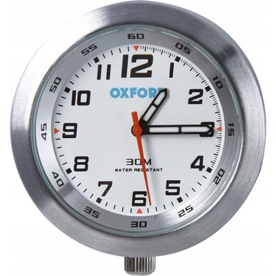 analogové hodiny, OXFORD (stříbrný rámeček, luminiscenční ciferník) OX560 | Zboží Auto