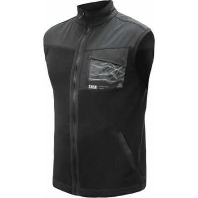Sensor Teddy vesta fleece celozip černá