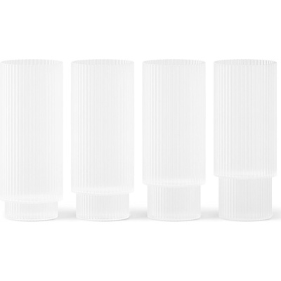 ferm LIVING Чаша за дълги напитки RIPPLE 300 ml, комплект от 4 бр. , бял, твърди LIVING (FERM1104269323)