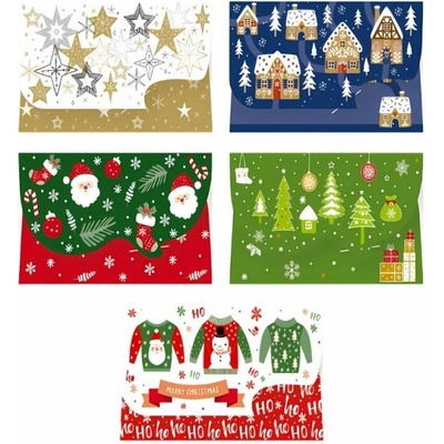 Obálky dárkové 90x157mm CHRISTMAS, mix
