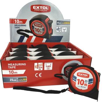 Extol Рулетка, гумирана, 1 ограничител, 10mx25mm