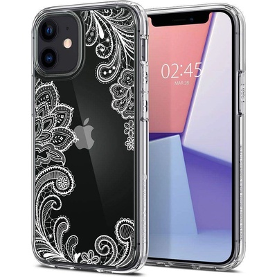 Spigen Cyrill Cecile Case White Mandala - хибриден кейс с висока степен на защита за iPhone 12 mini (прозрачен-бял)