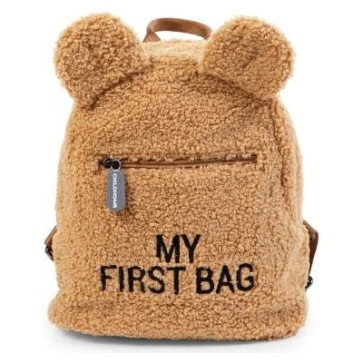 Childhome Childhome Batoh My First Bag Hnědý Plyšový