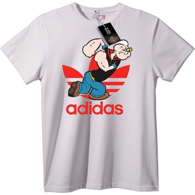 NOONEBRAND Черна тениска Popeye x Adidas - 2XL, Black
