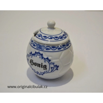 Dubí Cibulák hrnček na med s viečkom a nápisom Med český porcelán 2.jakost 400 ml