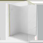 Mexen Kioto стъклена преграда за душ Walk-in 110 x 200 cm, райета 8 mm, златна матирана - 800-110-101-55-09 (800-110-101-55-09)