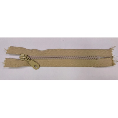 Zips kostený nedeliteľný 14cm / béžový