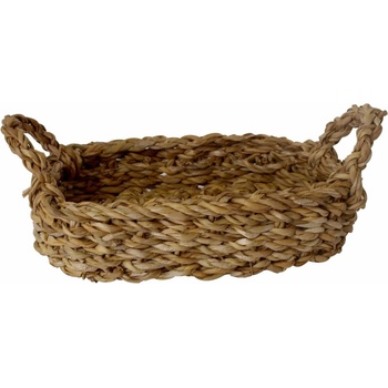 košík oválny s úchytmi malý 24x17x7cm morská tráva