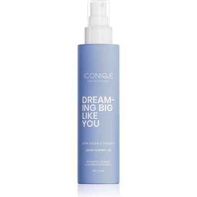 ICONIQUE Professional DREAMING BIG LIKE YOU Volume & Thickness bezoplachový sprej pre zväčšenie objemu pre jemné vlasy 150 ml