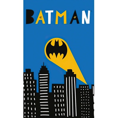 Carbotex dětský ručník BATMAN GOTHAM CITY modrý 30 x 50 cm