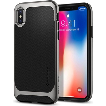 Spigen Neo Hybrid Case - хибриден кейс с висока степен на защита за iPhone XS, iPhone X (черен-мат)