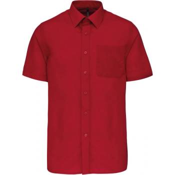 Kariban pánská košile krátký rukáv ACE K551 červená - výprodej