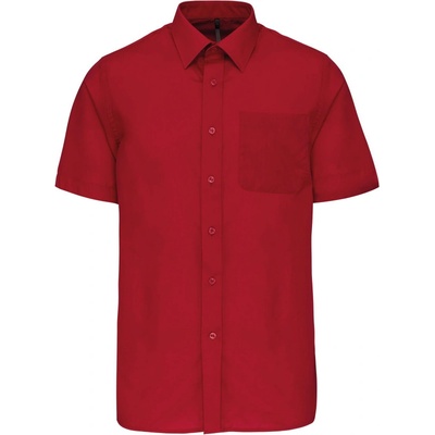 Kariban pánská košile krátký rukáv ACE K551 červená - výprodej
